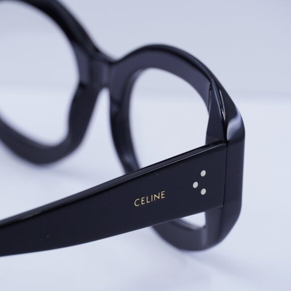 Celine CL50149I 001 Round Eyeglasses 53mm - Shiny Black - Picture 5 of 10